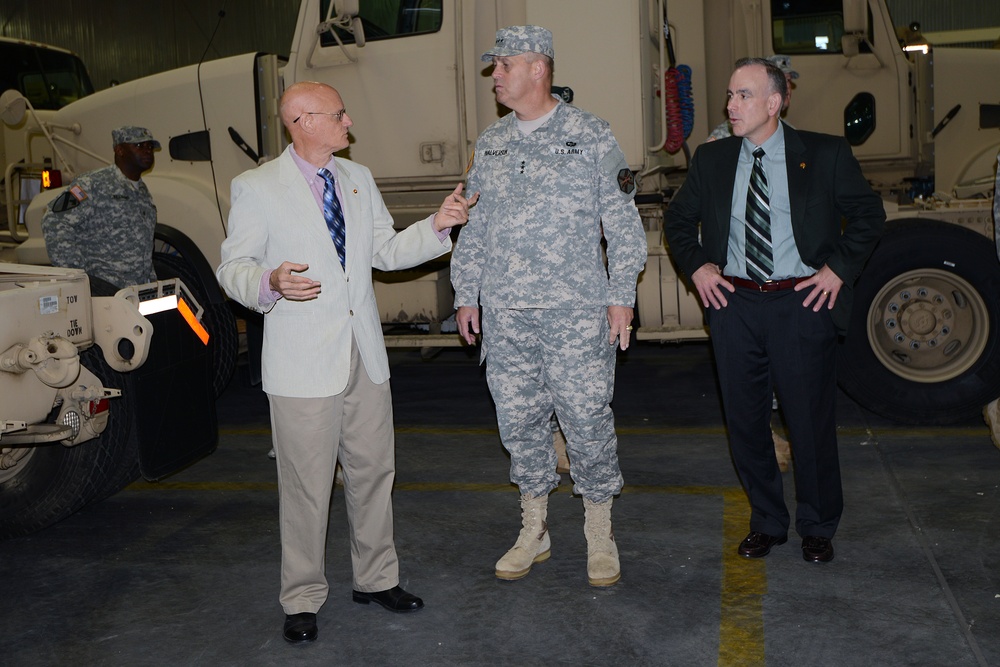 Gen. David D. Halverson, Commander US Army Installation Management Command and Assistant Chief of Staff for Installation Management, visiting Camp Darby