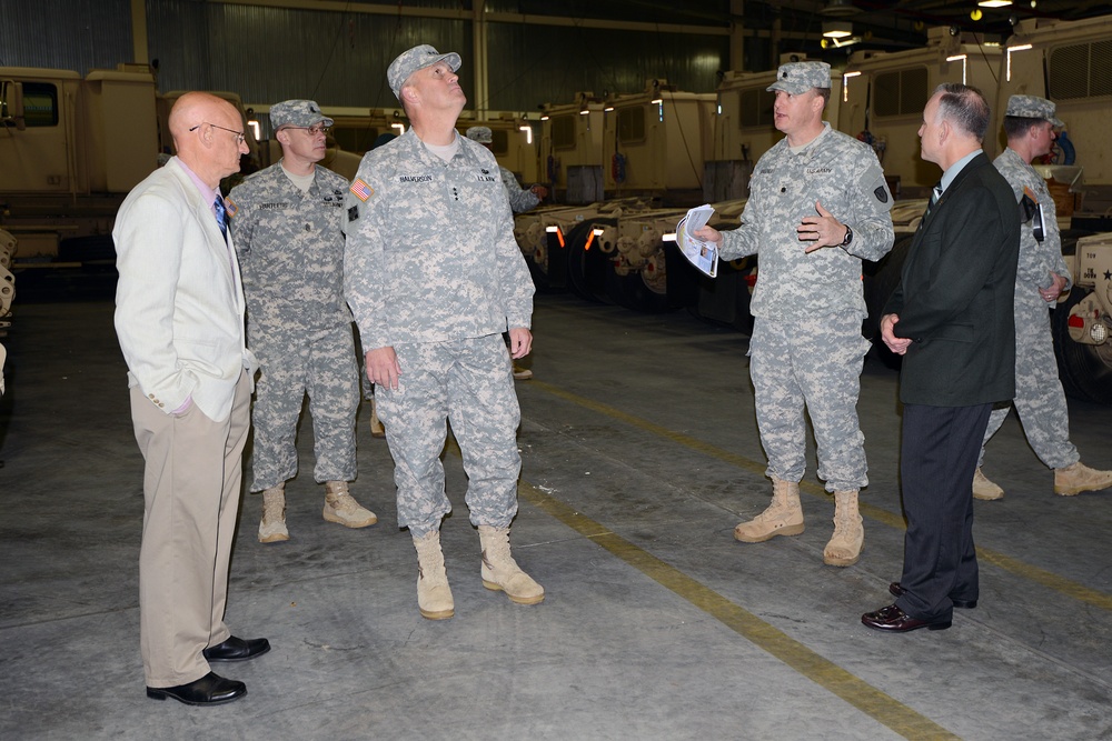 Gen. David D. Halverson, Commander US Army Installation Management Command and Assistant Chief of Staff for Installation Management, visiting Camp Darby