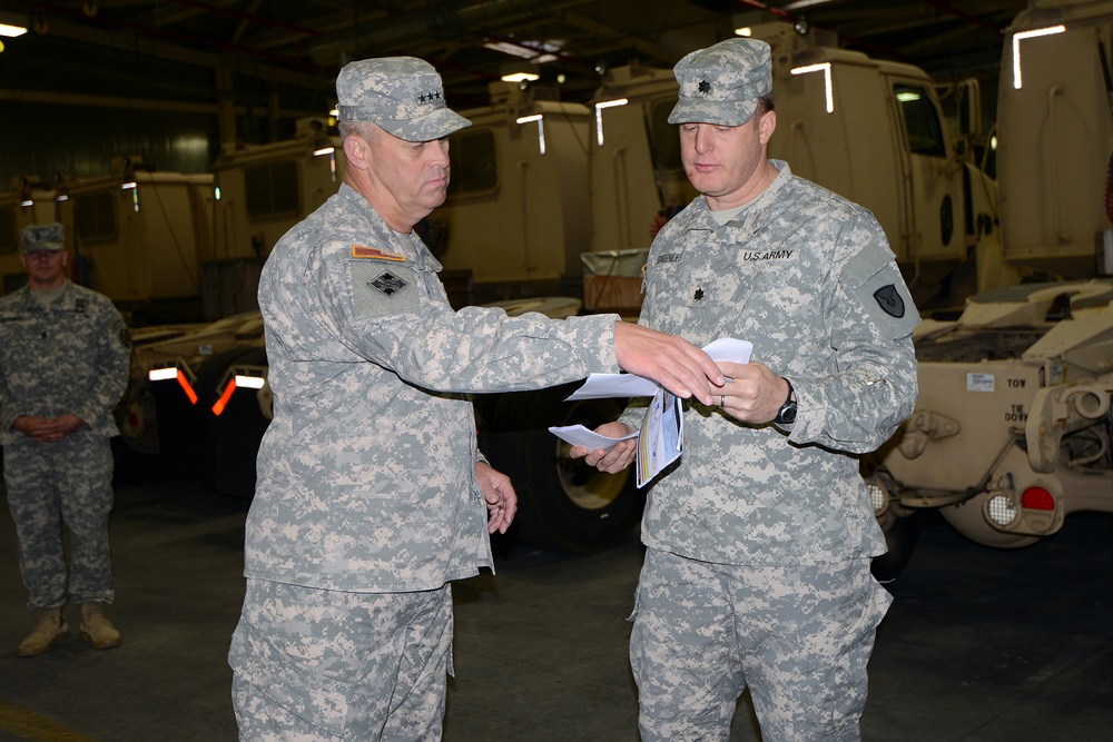 Gen. David D. Halverson, Commander US Army Installation Management Command and Assistant Chief of Staff for Installation Management, visiting Camp Darby