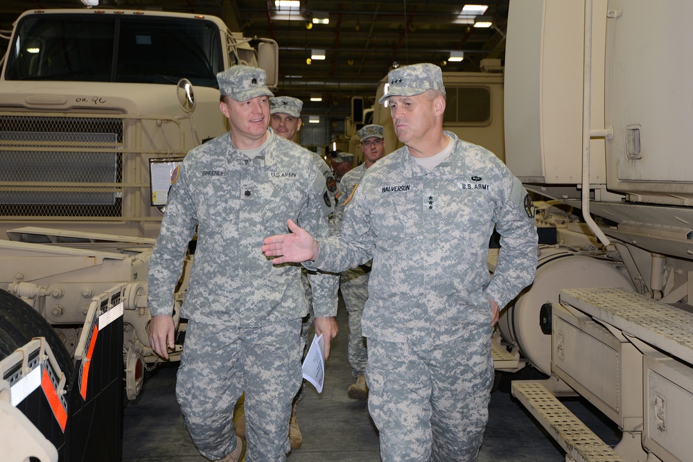 Gen. David D. Halverson, Commander US Army Installation Management Command and Assistant Chief of Staff for Installation Management, visiting Camp Darby