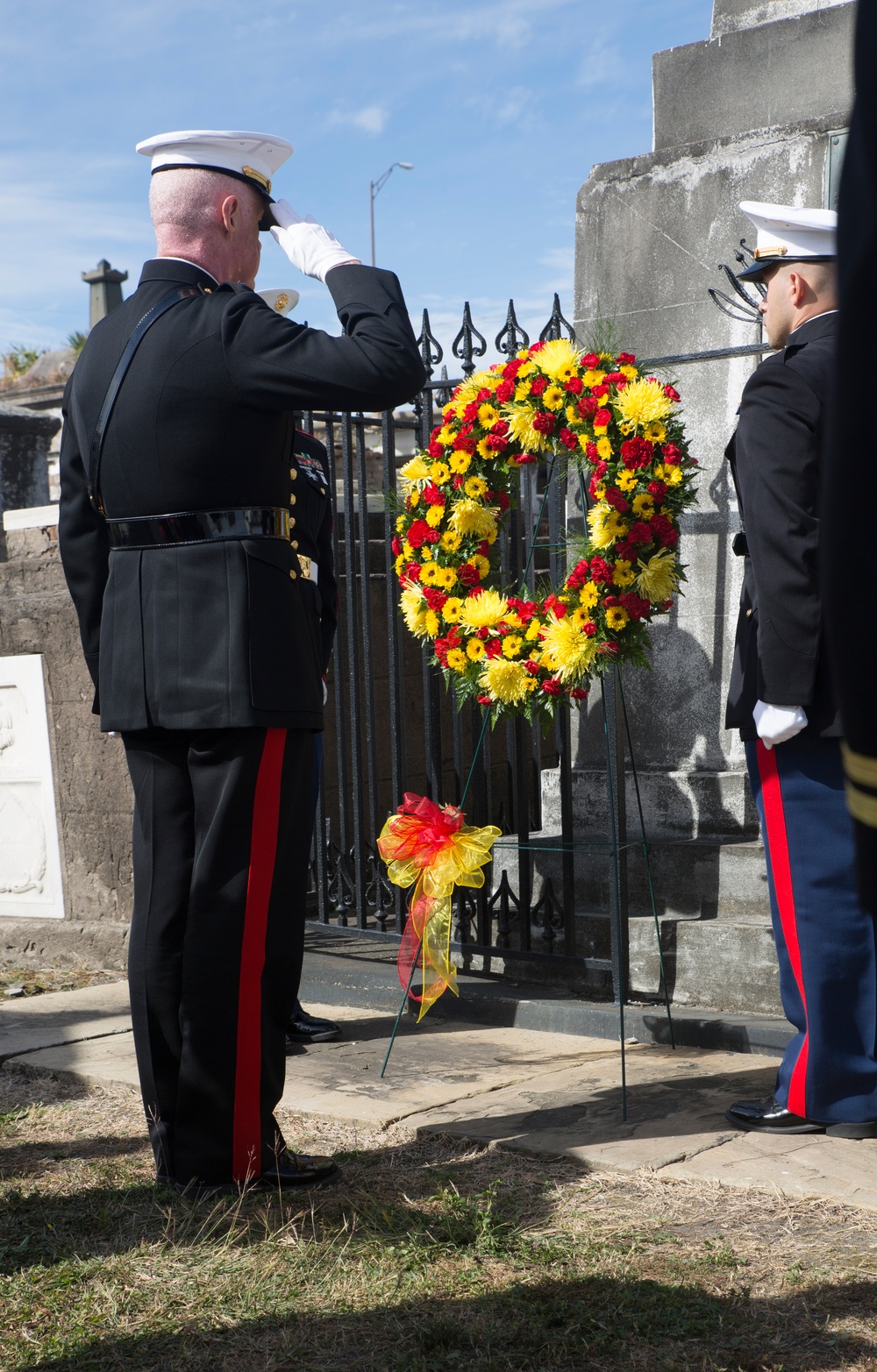 Marines honor Maj. Daniel Carmick at wreath-laying ceremony