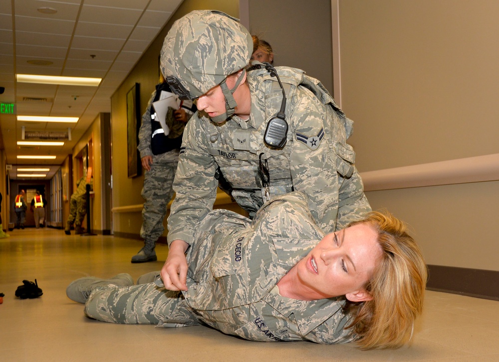 2nd SFS and 2nd MDG perform active shooter exercise
