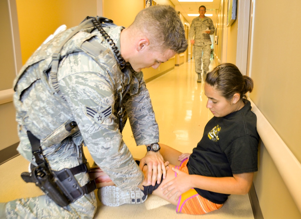 2nd SFS and 2nd MDG perform active shooter exercise
