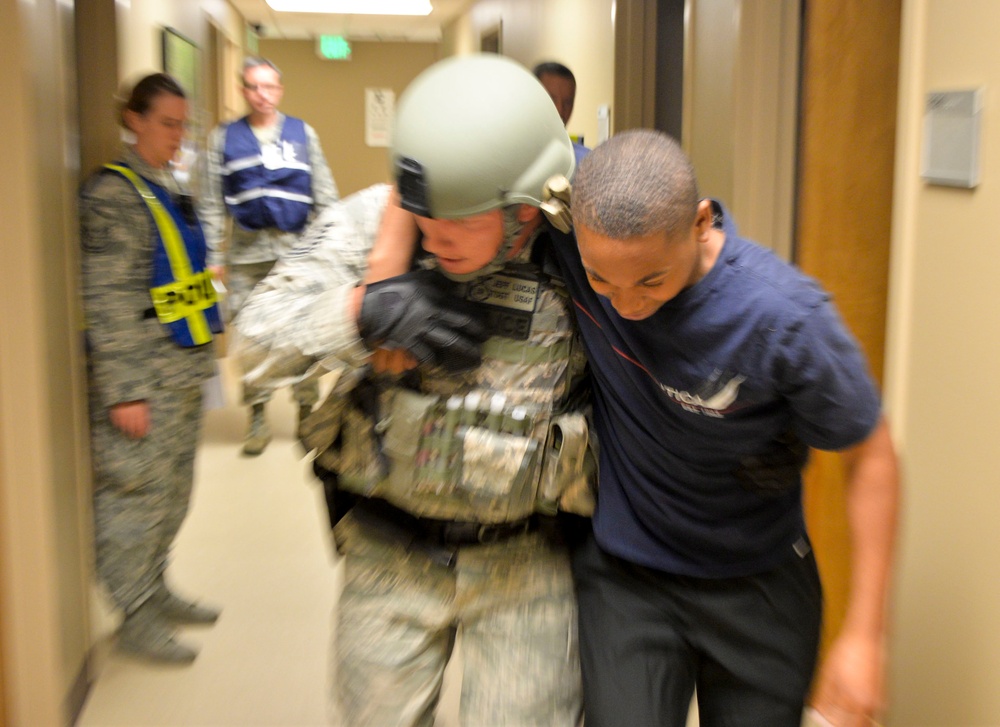 2nd SFS and 2nd MDG perform active shooter exercise