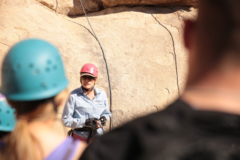 The Climb: Marines scale rocks at Joshua Tree National Park