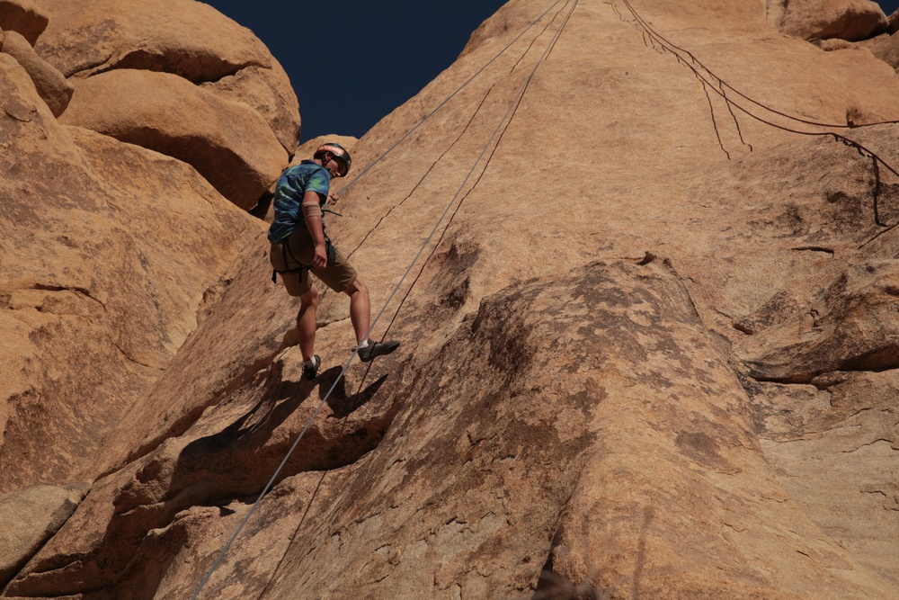 The Climb: Marines scale rocks at Joshua Tree National Park