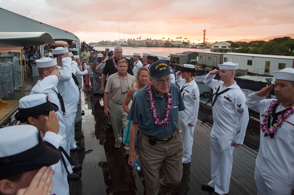 USS Missouri Memorial Veterans Day Sunset Ceremony