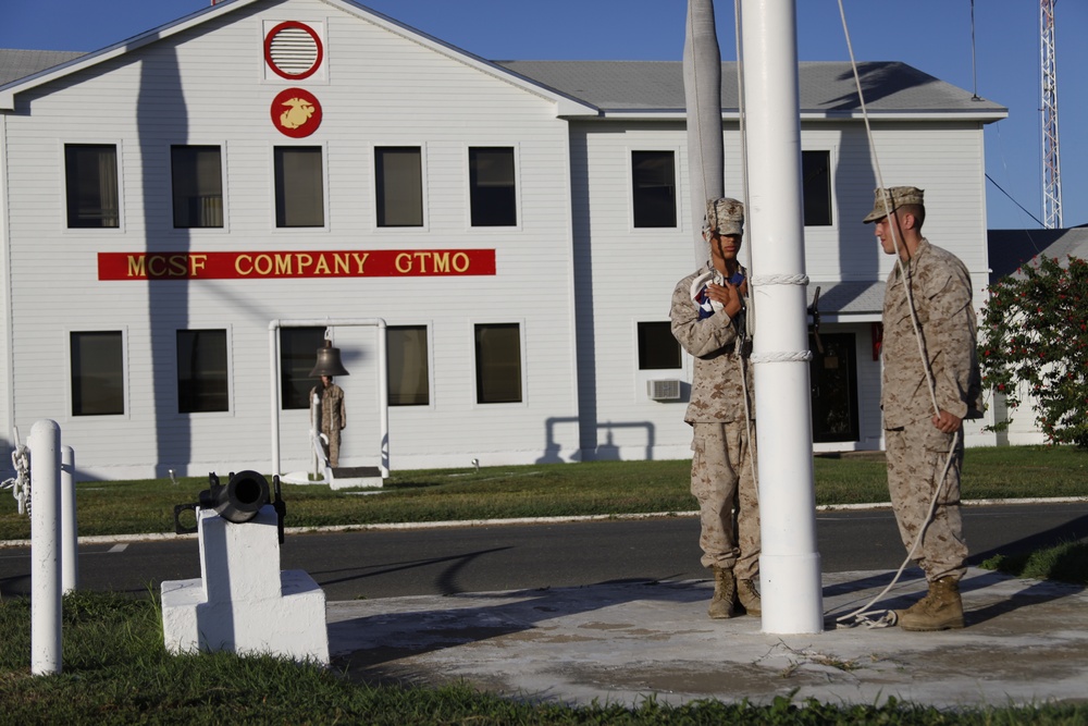 Marine Corps Security Force Company Guantanamo Bay Colors Ceremony