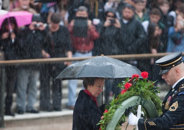 Princess Anne makes official visit to Arlington National Cemetery