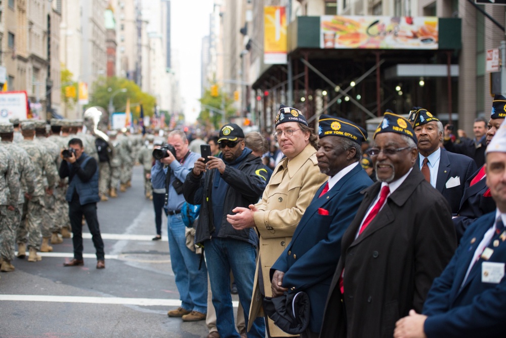 New York Army National Guard 719th TC marches in New York City Veterans Day Parade