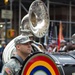 New York Army National Guard 42nd Infantry Division Band marches in New York City Veterans Day Parade