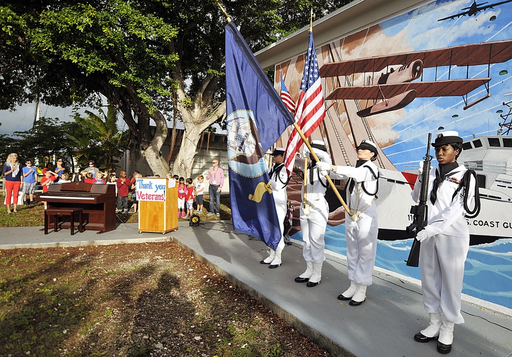 Armed forces mural at Sigsbee Charter School