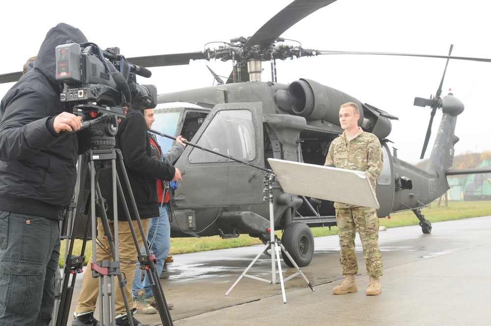 Polish news show reassures NATO alliance by interviewing 12th CAB Soldiers