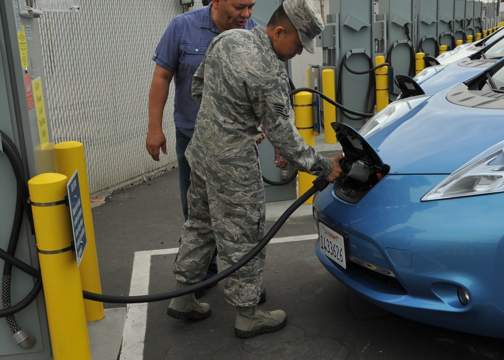 US Air Force tests first all-electric vehicle fleet in California