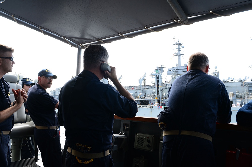 USS Bunker Hill replenishment