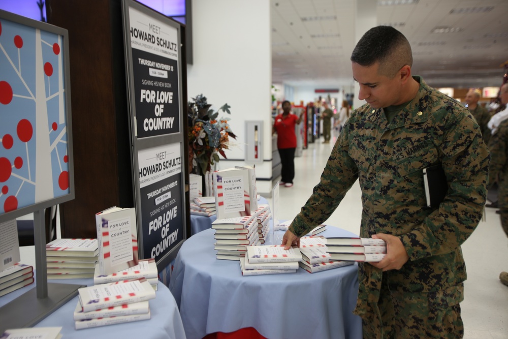 Starbucks CEO visits Marines and Sailors at Camp Pendleton