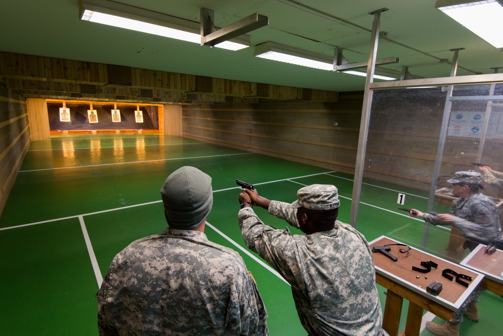 USAG Benelux MPs M9 and M16A2 practice at TSC Benelux Firing Range
