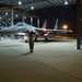 California Air National Guard trains during night at the 144th Fighter Wing