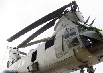 Marines bid 'aloha' to Phrog: Pacific Aviation Museum hosts ceremony for CH-46E Sea Knight