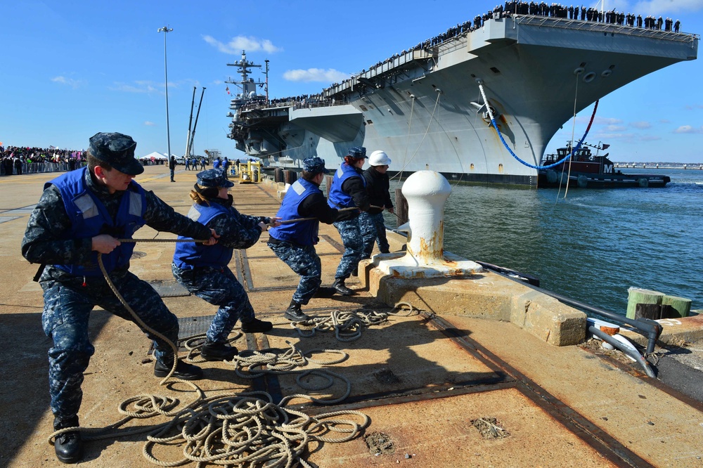 USS George H.W. Bush return