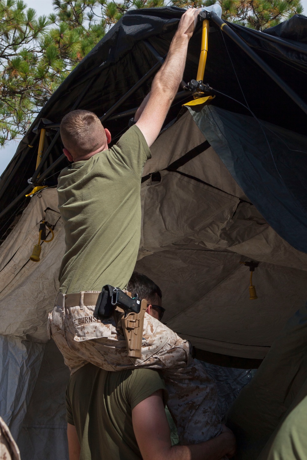 2D Supply Battalion Marines provide logistical support to 10th Marine Regiment during Operation Rolling Thunder