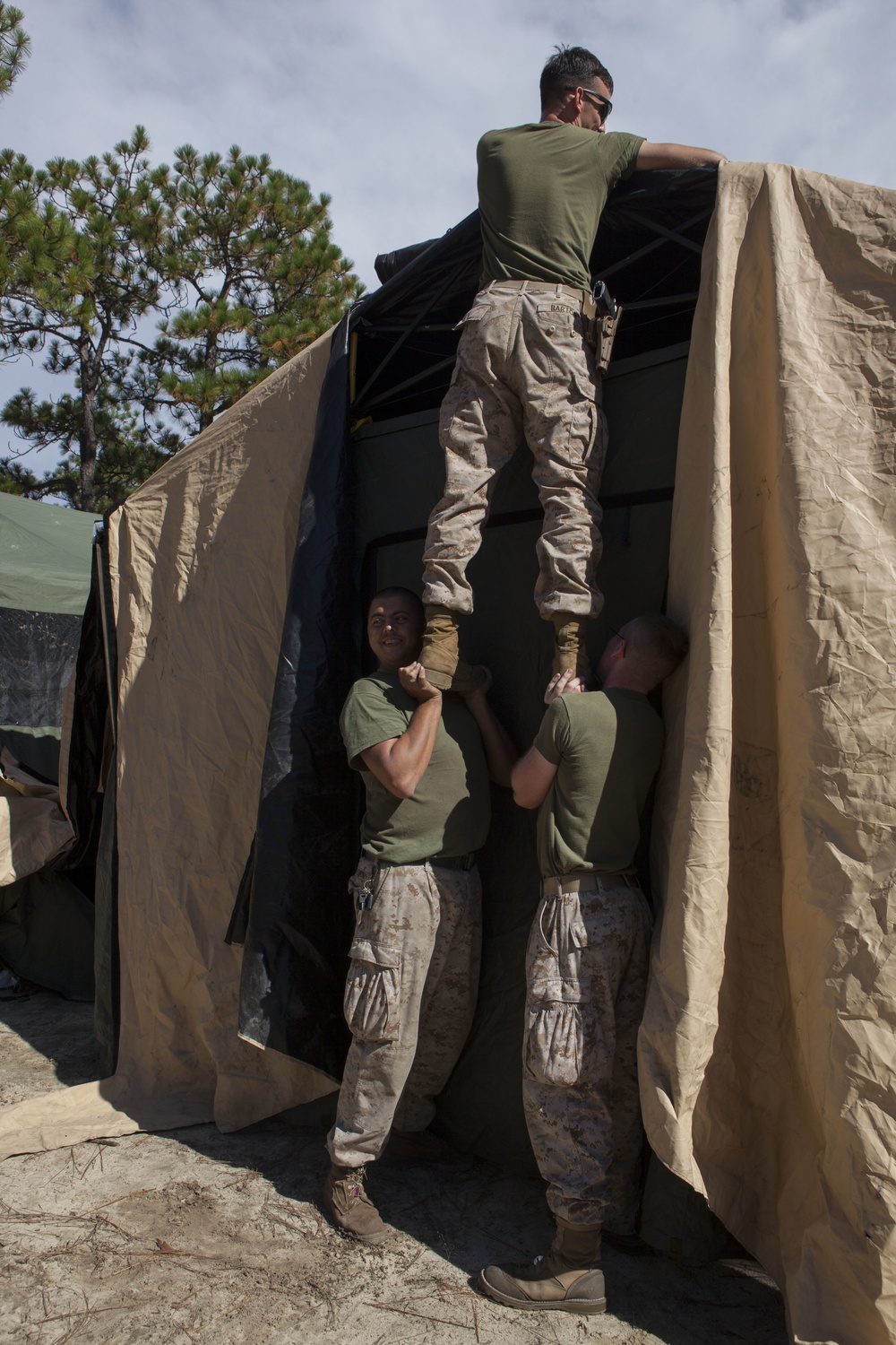 2D Supply Battalion Marines provide logistical support to 10th Marine Regiment during Operation Rolling Thunder