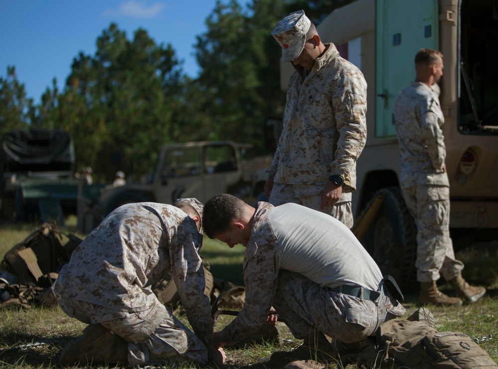 2D Supply Battalion Marines provide logistical support to 10th Marine Regiment during Operation Rolling Thunder