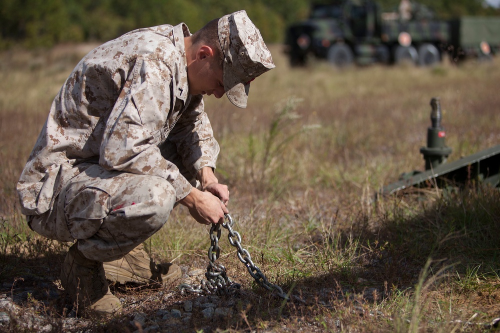 2D Supply Battalion Marines provide logistical support to 10th Marine Regiment during Operation Rolling Thunder