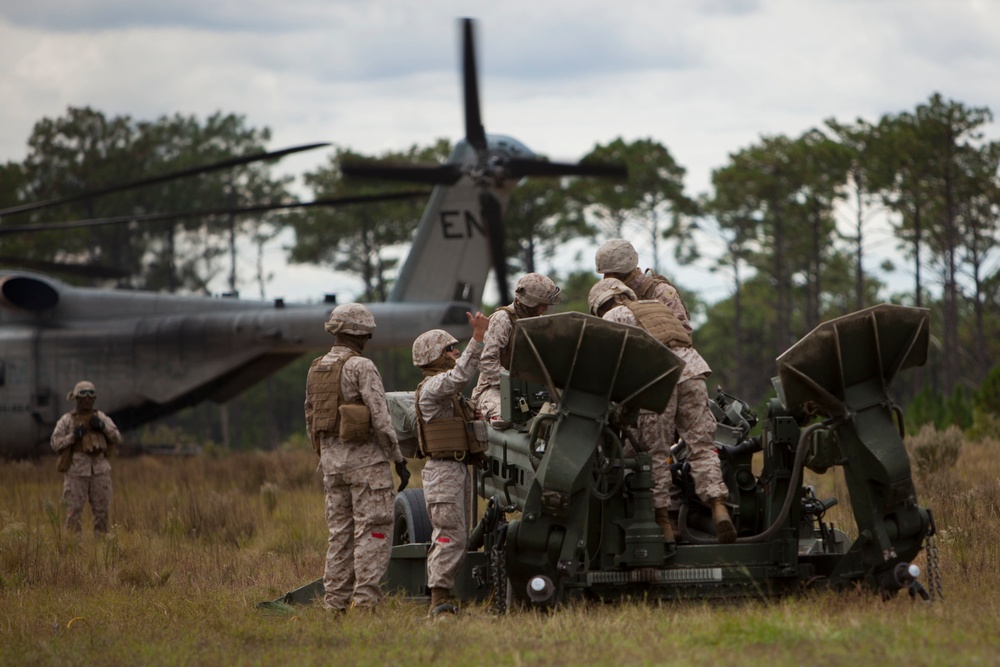 2D Supply Battalion Marines provide logistical support to 10th Marine Regiment during Operation Rolling Thunder