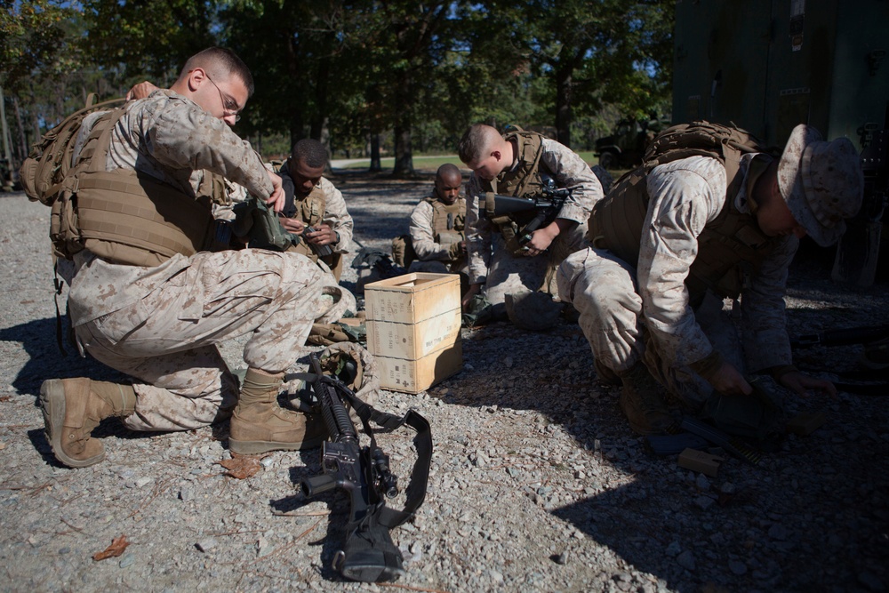 2D Supply Battalion Marines provide logistical support to 10th Marine Regiment during Operation Rolling Thunder