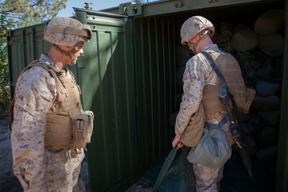 2D Supply Battalion Marines provide logistical support to 10th Marine Regiment during Operation Rolling Thunder