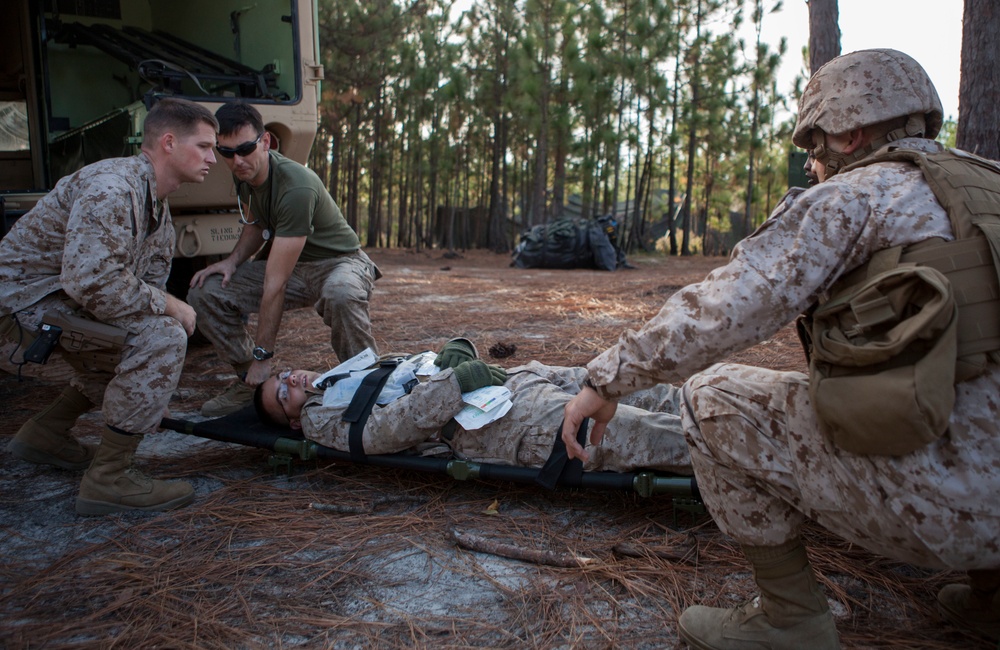 2D Supply Battalion Marines provide logistical support to 10th Marine Regiment during Operation Rolling Thunder