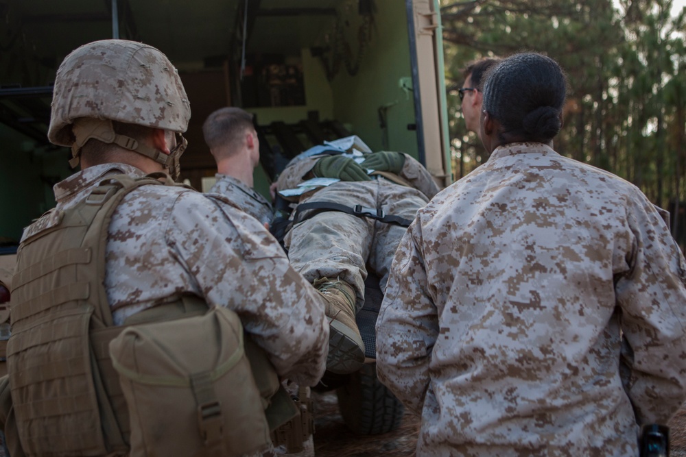 2D Supply Battalion Marines provide logistical support to 10th Marine Regiment during Operation Rolling Thunder