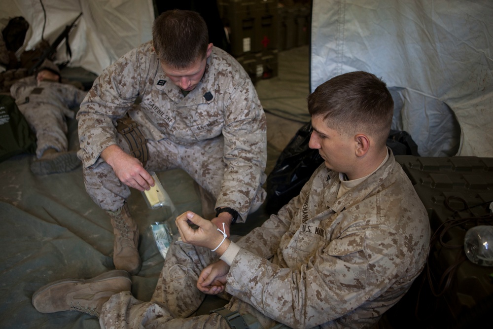 2D Supply Battalion Marines provide logistical support to 10th Marine Regiment during Operation Rolling Thunder