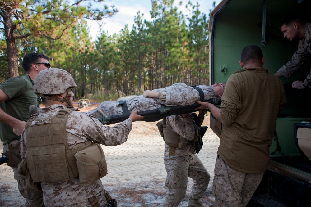 2D Supply Battalion Marines provide logistical support to 10th Marine Regiment during Operation Rolling Thunder