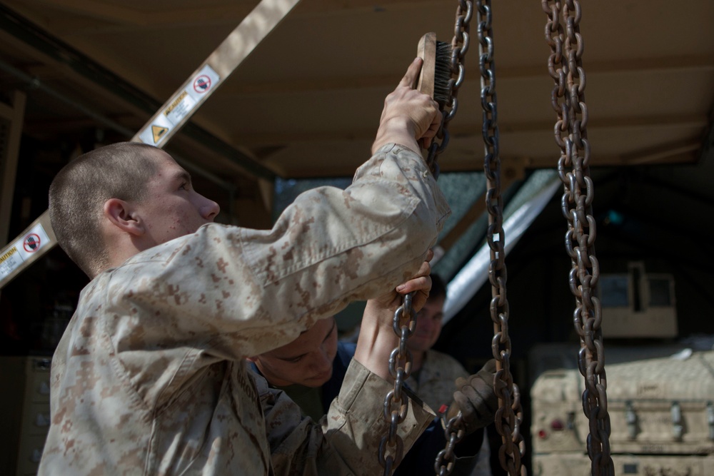 2D Supply Battalion Marines provide logistical support to 10th Marine Regiment during Operation Rolling Thunder