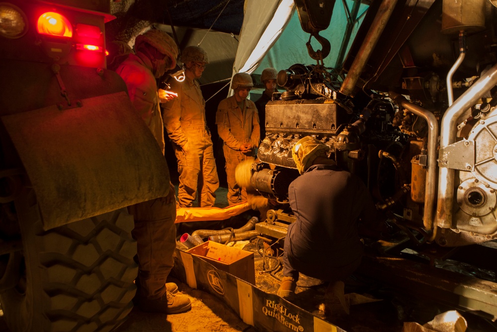 2D Supply Battalion Marines provide logistical support to 10th Marine Regiment during Operation Rolling Thunder