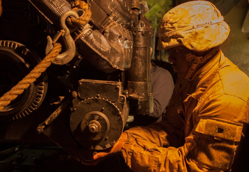 2D Supply Battalion Marines provide logistical support to 10th Marine Regiment during Operation Rolling Thunder