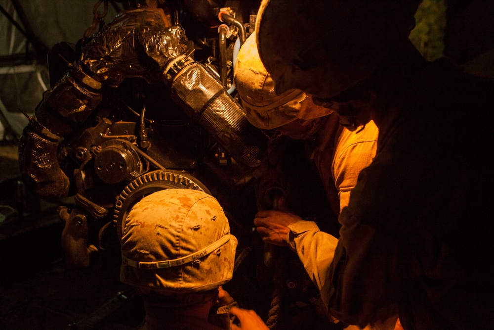 2D Supply Battalion Marines provide logistical support to 10th Marine Regiment during Operation Rolling Thunder