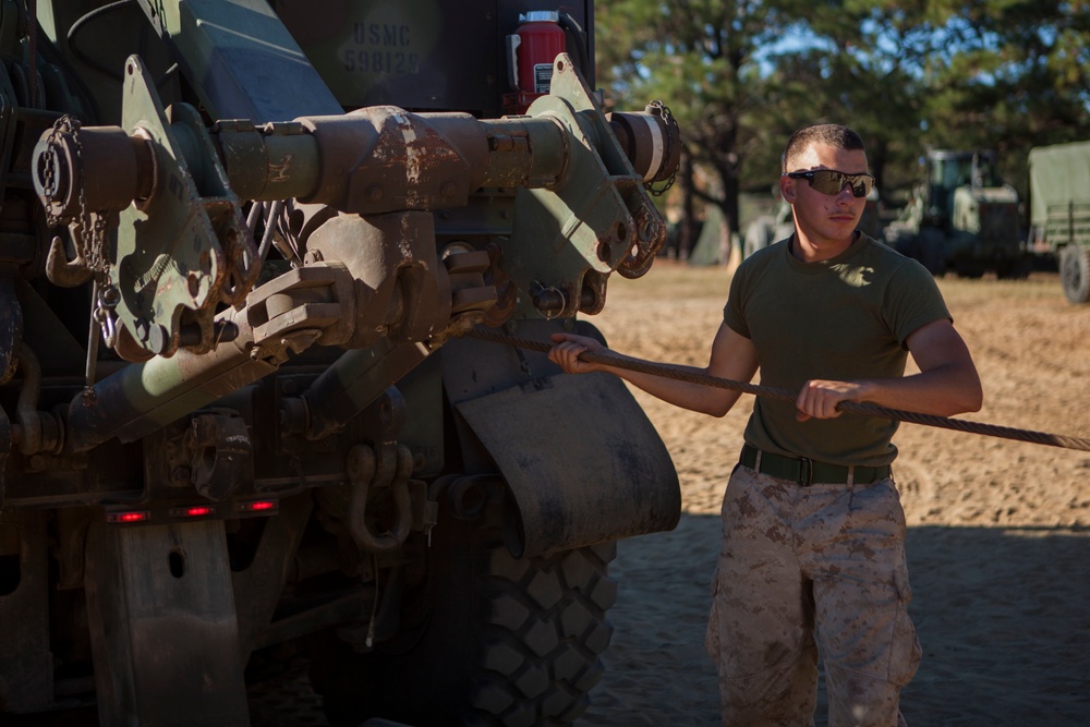 2D Supply Battalion Marines provide logistical support to 10th Marine Regiment during Operation Rolling Thunder