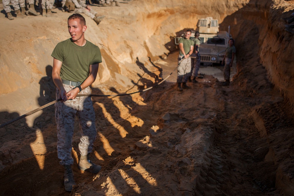 2D Supply Battalion Marines provide logistical support to 10th Marine Regiment during Operation Rolling Thunder