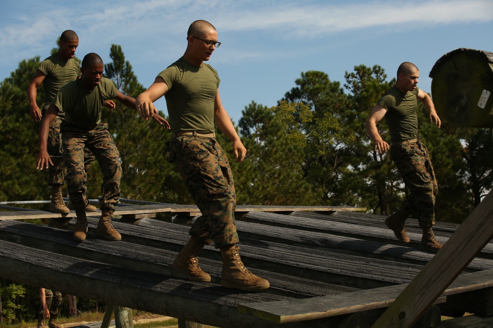 Photo Gallery: Marine recruits exposed to battle zone obstacle course on Parris Island