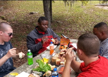 Soldiers fishing with God