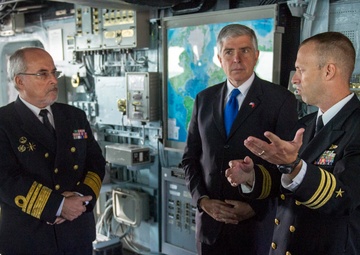 USS Roosevelt is deployed as a part of the George H.W. Bush Carrier Strike Group supporting maritime security operations and theatre security efforts in the US 5th fleet area of responsibility