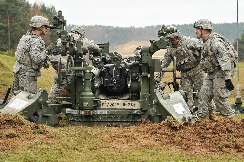 2nd Cavalry Regiment M777 direct fire training