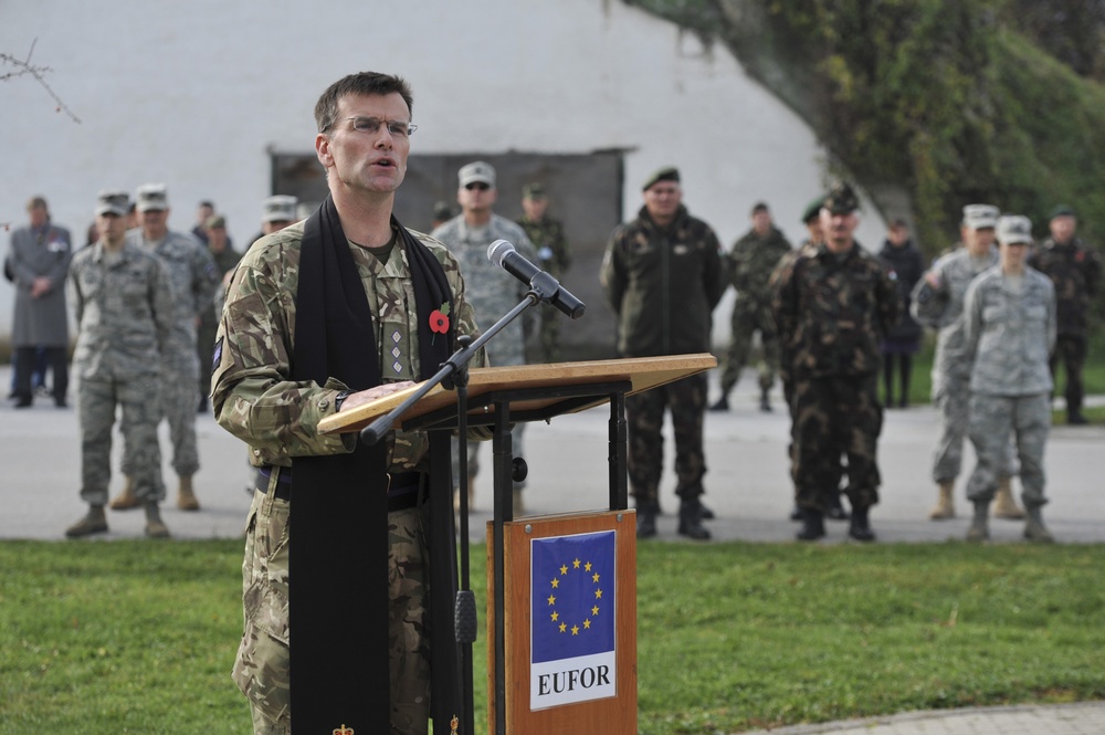 Camp Butmir holds Remembrance Day ceremony