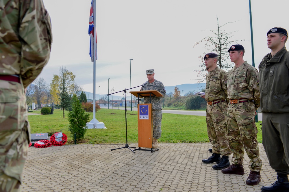 Camp Butmir holds Remembrance Day ceremony