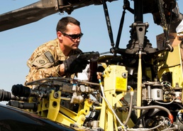 OH-58 Kiowa Warrior mechanics take part in keeping Jalalabad Airfield safe