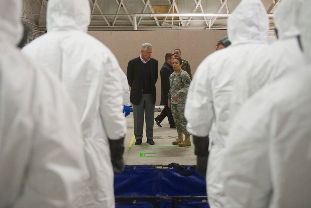 Secretary of Defense Chuck Hagel at Fort Campbell