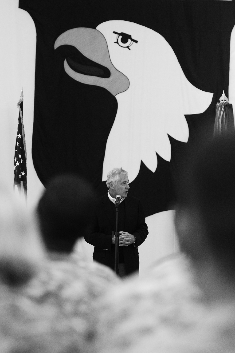 Secretary of Defense Chuck Hagel at Fort Campbell